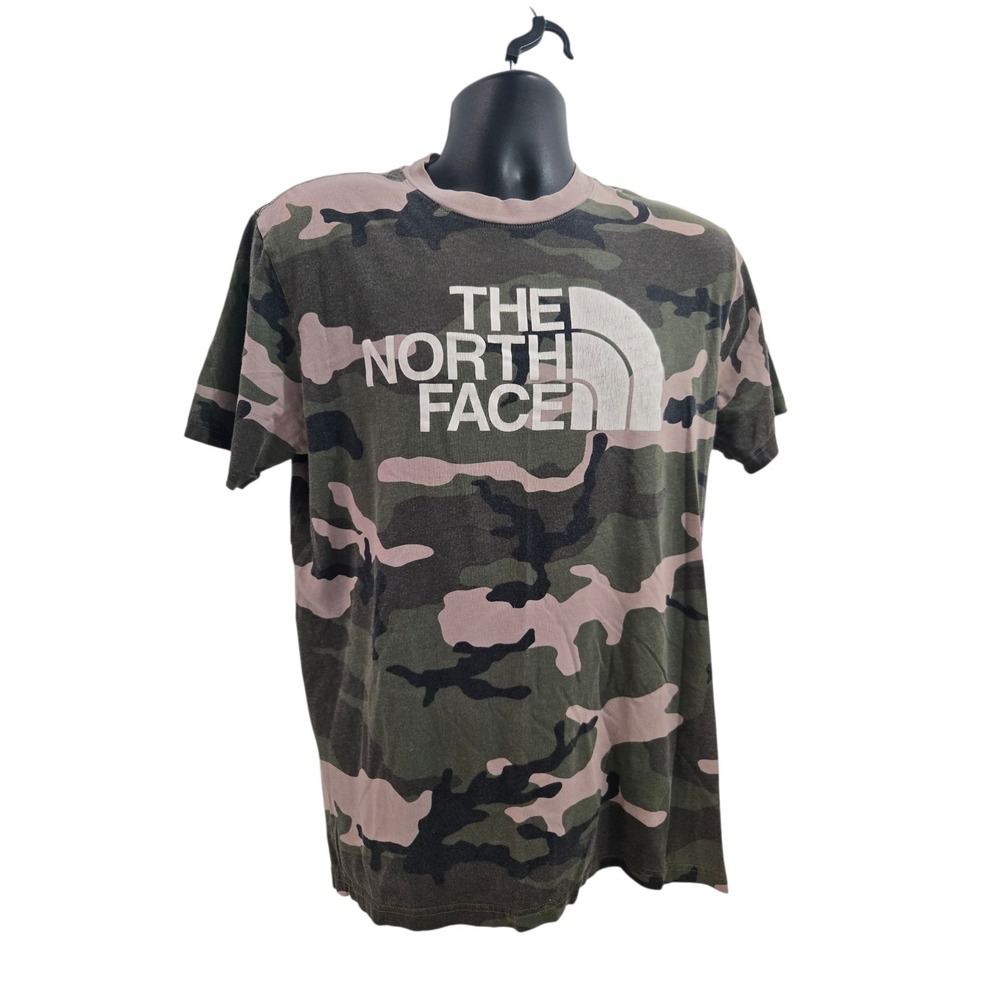 The North Face Men's Camo Graphic T-Shirt Size Large Green Brown Camouflage Logo